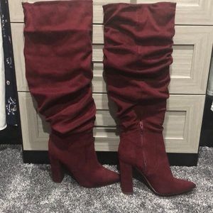 Knee High Scrunch Boots